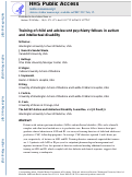 Cover page: Training of child and adolescent psychiatry fellows in autism and intellectual disability