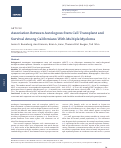 Cover page: Association Between Autologous Stem Cell Transplant and Survival Among Californians With Multiple Myeloma