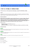 Cover page: Unit 34: Overlay Operators