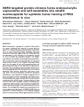 Cover page: HER3-targeted protein chimera forms endosomolytic capsomeres and self-assembles into stealth nucleocapsids for systemic tumor homing of RNA interference in vivo