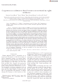 Cover page: Cooperation as a solution to shared resources in territorial use rights in fisheries