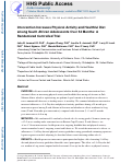 Cover page: Intervention Increases Physical Activity and Healthful Diet Among South African Adolescents Over 54 Months: A Randomized Controlled Trial