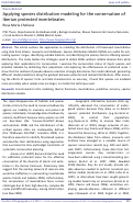 Cover page: thesis abstract: Applying species distribution modeling for the conservation of Iberian protected invertebrates