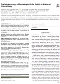 Cover page: The Epidemiology of Smoking in Older Adults: A National Cohort Study.