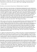 Cover page: Julia Gray. 2013. The Company States Keep: International Economic Organizations and Investor Perceptions (New York: Cambridge University Press)