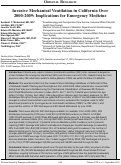 Cover page: Invasive Mechanical Ventilation in California Over  2000-2009: Implications for Emergency Medicine