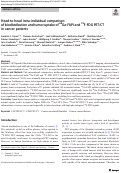 Cover page: Head-to-head intra-individual comparison of biodistribution and tumor uptake of 68Ga-FAPI and 18F-FDG PET/CT in cancer patients