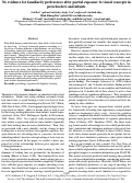 Cover page: No evidence for familiarity preferences after limited exposure to visual concepts in preschoolers and infants