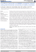 Cover page: The effects of psilocybin and MDMA on between-network resting state functional connectivity in healthy volunteers