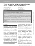 Cover page: Use of an Opt-Out vs Opt-In Strategy Increases Use of Residency Mental Health Services.