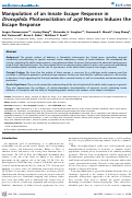 Cover page: Manipulation of an Innate Escape Response in Drosophila: Photoexcitation of acj6 Neurons Induces the Escape Response