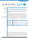 Cover page: A large dataset of protein dynamics in the mammalian heart proteome.