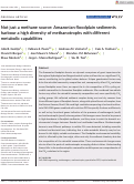 Cover page: Not just a methane source: Amazonian floodplain sediments harbour a high diversity of methanotrophs with different metabolic capabilities