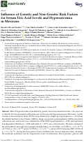 Cover page: Influence of Genetic and Non-Genetic Risk Factors for Serum Uric Acid Levels and Hyperuricemia in Mexicans