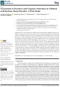 Cover page: Assessment of Executive and Cognitive Functions in Children with Restless Sleep Disorder: A Pilot Study.