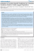 Cover page: Evaluation of location-specific predictions by a detailed simulation model of Aedes aegypti populations.
