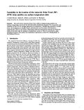 Cover page: Variability in the location of the Antarctic Polar Front (90°-20°W) from satellite sea surface temperature data