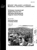 Cover page: Performance Assessment and Adoption Processes of an Information Monitoring and Diagnostic System Prototype