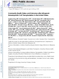 Cover page: Community health status and outcomes after allogeneic hematopoietic cell transplantation in the United States