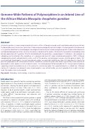 Cover page: Genome-Wide Patterns of Polymorphism in an Inbred Line of the African Malaria Mosquito Anopheles gambiae