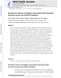 Cover page: Deviations in Stress and Support: Associations With Parenting Emotions Across the COVID-19 Pandemic