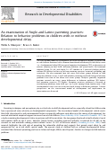 Cover page: An examination of Anglo and Latino parenting practices: Relation to behavior problems in children with or without developmental delay