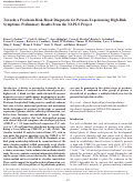 Cover page: Towards a Psychosis Risk Blood Diagnostic for Persons Experiencing High-Risk Symptoms: Preliminary Results From the NAPLS Project