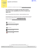 Cover page: An emotional processing writing intervention and heart rate variability: the role of emotional approach