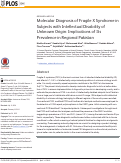 Cover page: Molecular Diagnosis of Fragile X Syndrome in Subjects with Intellectual Disability of Unknown Origin: Implications of Its Prevalence in Regional Pakistan