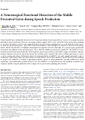 Cover page: A Neurosurgical Functional Dissection of the Middle Precentral Gyrus during Speech Production.