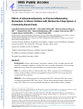 Cover page: Effects of adenotonsillectomy on plasma inflammatory biomarkers in obese children with obstructive sleep apnea: A community-based study