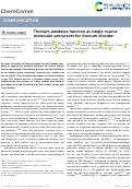 Cover page: Thorium amidates function as single-source molecular precursors for thorium dioxide.