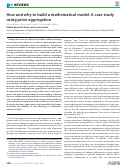 Cover page: How and why to build a mathematical model: A case study using prion aggregation