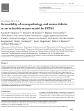 Cover page: Reversibility of neuropathology and motor deficits in an inducible mouse model for FXTAS