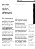 Cover page: Outer retinal abnormalities associated with inner retinal pathology in nonglaucomatous and glaucomatous optic neuropathies