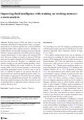 Cover page: Improving fluid intelligence with training on working memory: a meta-analysis