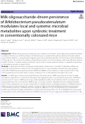 Cover page: Milk oligosaccharide-driven persistence of Bifidobacterium pseudocatenulatum modulates local and systemic microbial metabolites upon synbiotic treatment in conventionally colonized mice