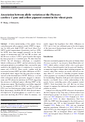 Cover page: Association between allelic variation at the Phytoene synthase 1 gene and yellow pigment content in the wheat grain