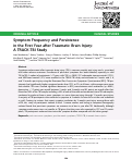 Cover page: Symptom Frequency and Persistence in the First Year after Traumatic Brain Injury: A TRACK-TBI Study