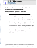 Cover page: Continuous positive airway pressure device detects atrial fibrillation induced central sleep apnoea