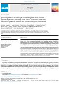 Cover page: Quinolinyl-based multitarget-directed ligands with soluble epoxide hydrolase and fatty acid amide hydrolase inhibitory activities: Synthetic studies and pharmacological evaluations