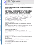 Cover page: Genome-wide germline correlates of the epigenetic landscape of prostate cancer