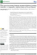 Cover page: Time Series Forecasting Utilizing Automated Machine Learning (AutoML): A Comparative Analysis Study on Diverse Datasets