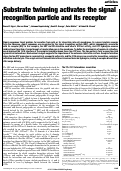 Cover page: Substrate twinning activates the signal recognition particle and its receptor