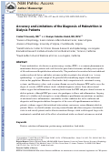 Cover page: Accuracy and Limitations of the Diagnosis of Malnutrition in Dialysis Patients