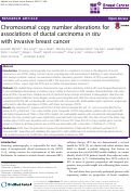 Cover page: Chromosomal copy number alterations for associations of ductal carcinoma in situ with invasive breast cancer