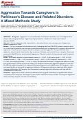 Cover page: Aggression Towards Caregivers in Parkinsons Disease and Related Disorders: A Mixed Methods Study.
