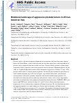 Cover page: Mutational Landscape of Aggressive Prostate Tumors in African American Men