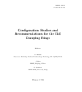 Cover page: Configuration Studies and Recommendations for the ILC Damping Rings