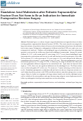 Cover page: Standalone Axial Malrotation after Pediatric Supracondylar Fracture Does Not Seem to Be an Indication for Immediate Postoperative Revision Surgery.